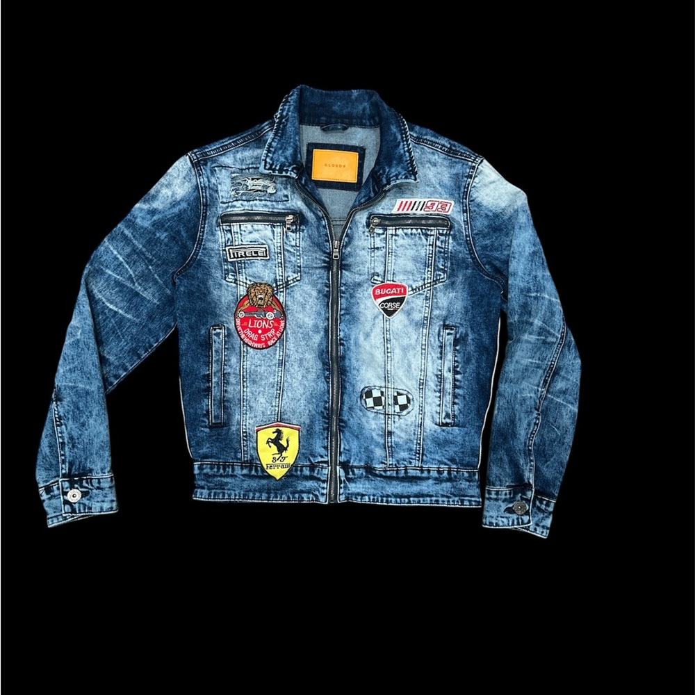 Denim Performance Jacket with Patches